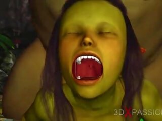 녹색 괴물 ogre 잤어요 단단한 에이 열렬한 여자 goblin arwen 에 그만큼 enchanted 숲