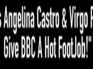 Bbws एंजेलीना castro & virgo peridot देना बीबीसी एक terrific footjob&excl;