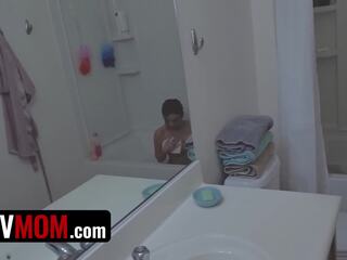 Voyeur Step Son Loves Watching Big Titted Step Mom Kat Dior Masturbating In The Bathroom - PervMom