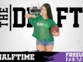 Freeuse Fantasy - Big Assed cookie Alex Coal Gets Her Pussy Drilled While Planning Her Football Draft