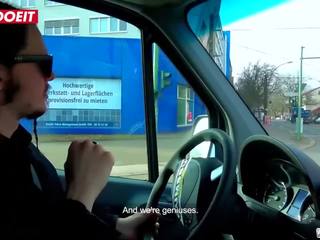 Letsdoeit - szőke femme fatale jelentkeznek erős orgazmus -ban egy német busz