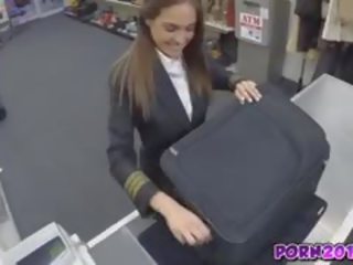 Evelyn A sexy Latina Stewardess In Need Of Money