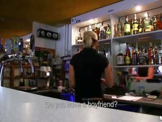 Marvellous bartender chick Lenka fucks for cash