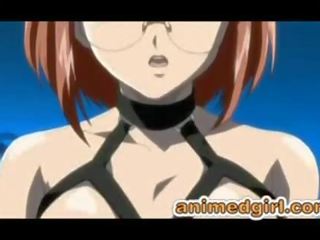 Roped hentai makakakuha ng doble dicks fucked sa pamamagitan ng pandalawahang kasarian anime