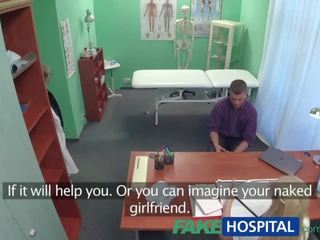 Fakehospital νοσοκόμα χάλια μέλος για σπέρμα δείγμα